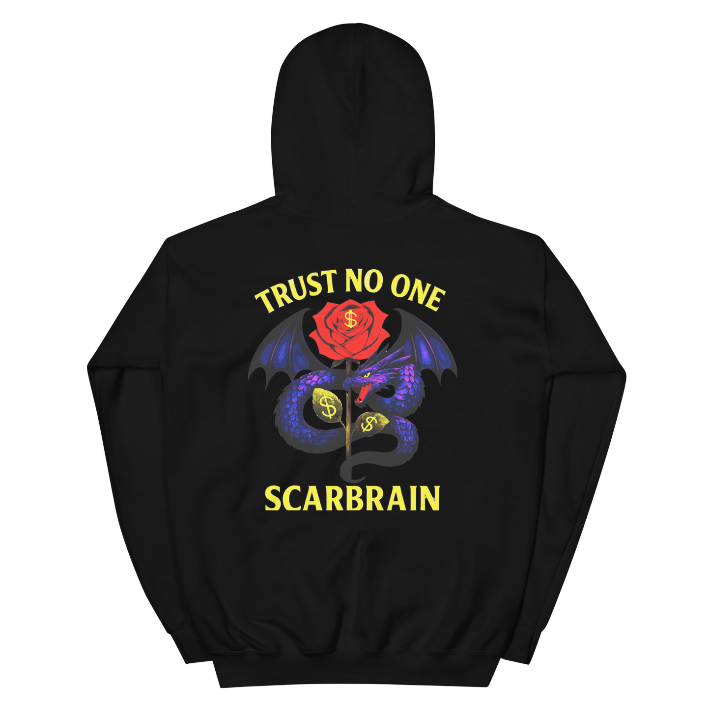 Felpa "TRUST NO ONE" con cappuccio